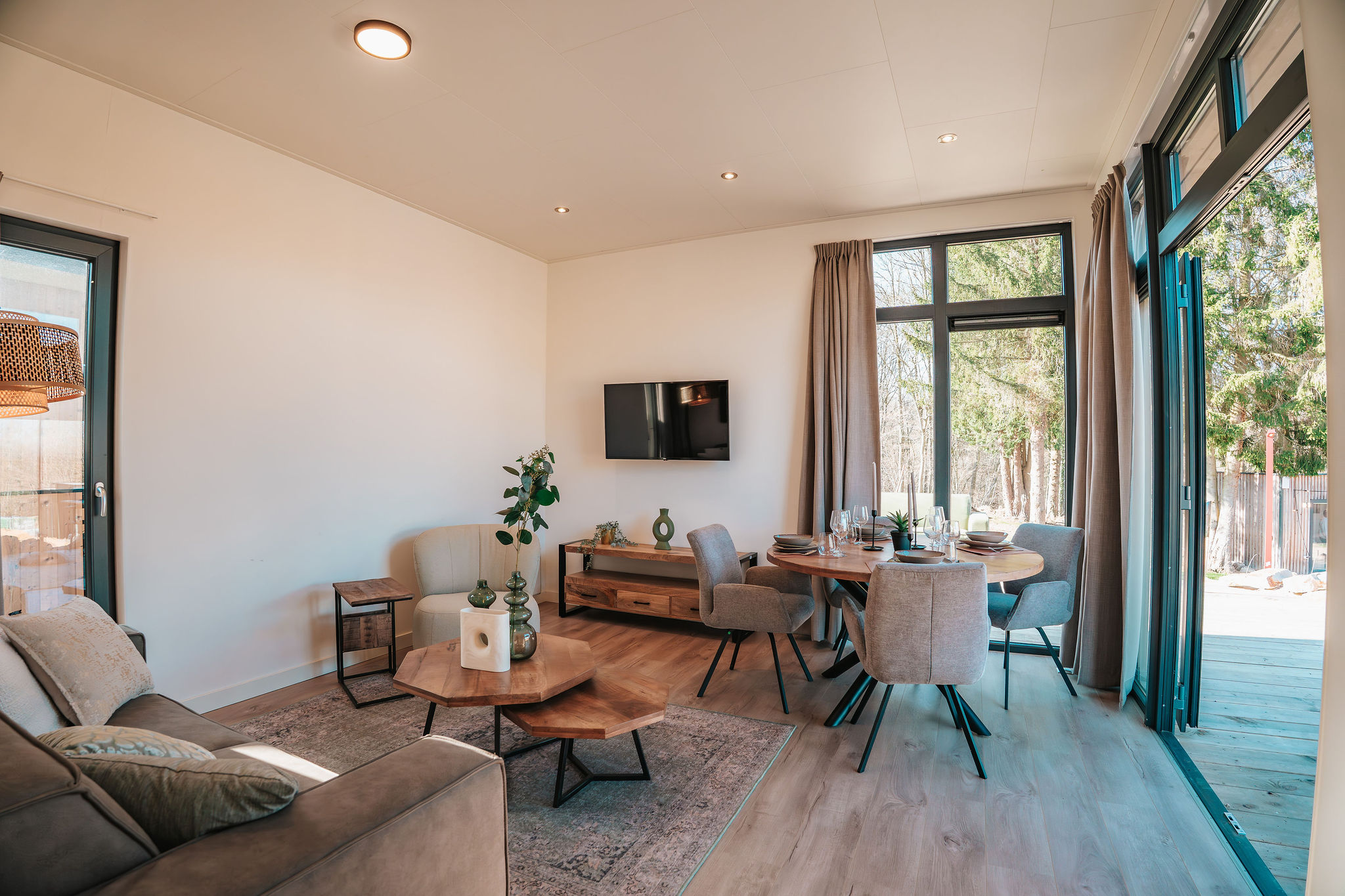 chalet du bois woonkamer